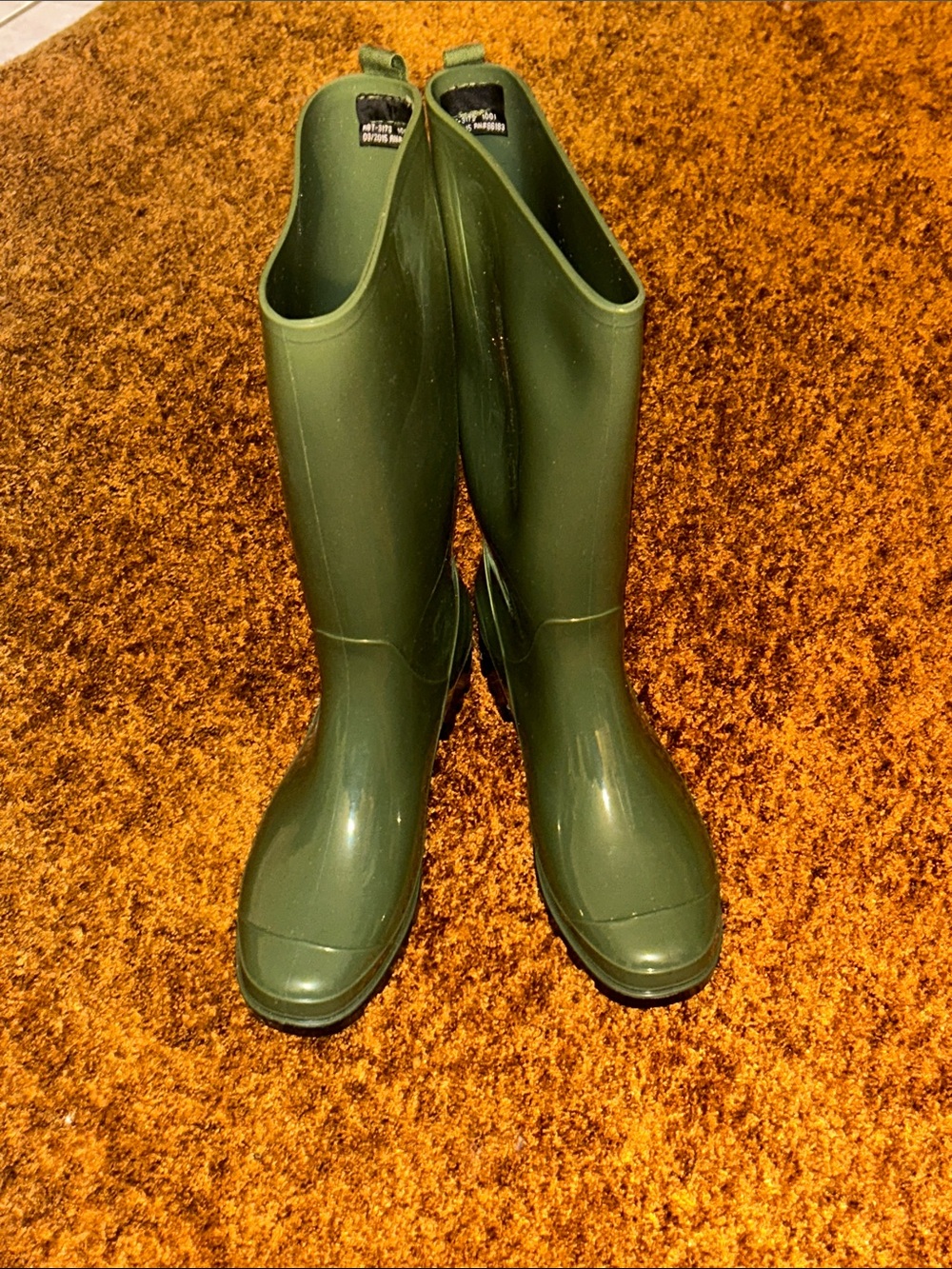 Capelli of New York Dark Olive Green Tall Women's Waterproof Rain Boots